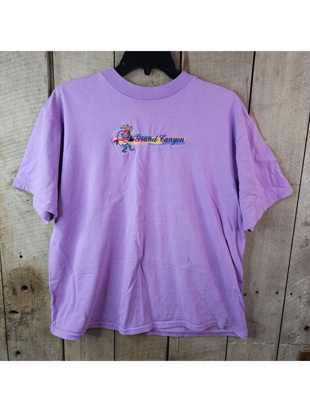 Vintage Grand Canyon Souvenir T-Shirt Large Purple Kokopelli Embroidered PSI